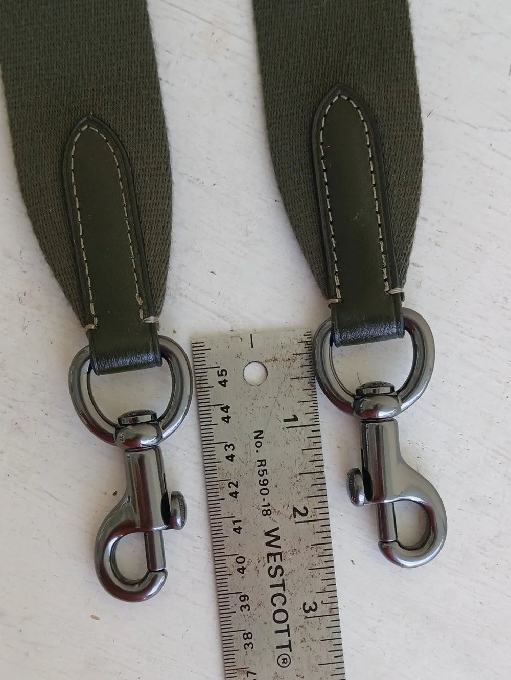 Coach Wide Webbing Strap Olive Green
